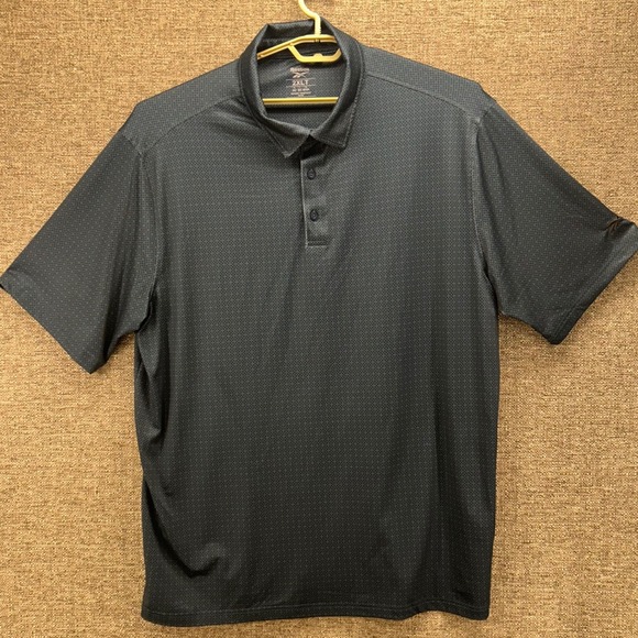 Reebok‎ Speedwick Mens Polo Size 2XLT Golf Polo Shirt Mens Blue Green Pattern - Picture 1 of 16